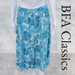 BFA Classics |  Vintage Floral Skirt | Blue | EUC | L